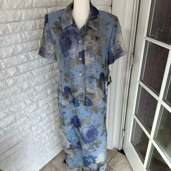 Blue Floral Dress - Picture 5 of 7